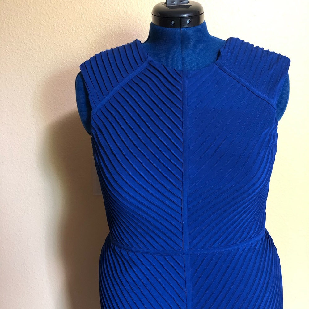 Saks Fifth Ave BLACK royal blue midi dress